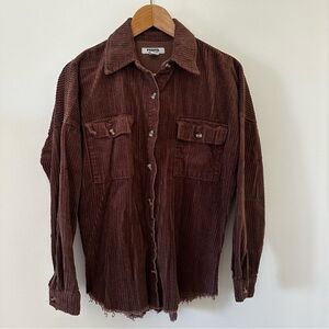 RSQ Brown Corduroy Shirt
